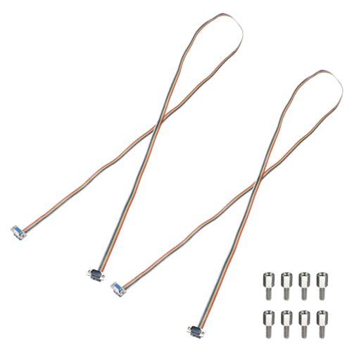 MECCANIXITY 2 Pcs IDC Rainbow Wire Flat Ribbon Cable DB9 Male to DB9 Female 59 Inch Length 2.54mm Pitch Breadboard Jumper Wires for Electronic Projects - size: 59 Inch, style: DB9 Male to DB9 Female