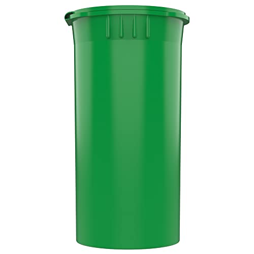 Dragon Chewer 13 Dram CR Plastic Packaging Pop Top Containers - Child Resistant Travel Holder Vial Bottles - 315 qty (Green) - color: Green