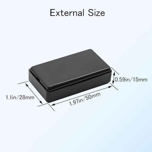 Project Box 8 Pieces Electrical Box Small Junction Box ABS Plastic Enclosure Power Electronic Case Black 1.97" x 1.10" x 0.59"(50 x 28 x 15mm) - color: Black, size: 1.97" x 1.10" x 0.59"