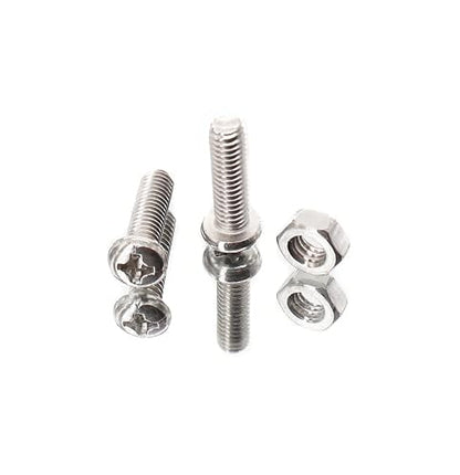 cSeao 50-Pack M3 x 16mm Pan Head Phillips Drive Machine Screws Hex Nuts Set, 304 Stainless Steel - size: M3 x 16mm 50-Pack