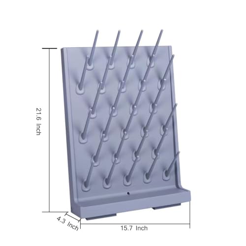 Lab Drying Rack 52 Pegboard, Grey - color: Gray, size: 52pegs