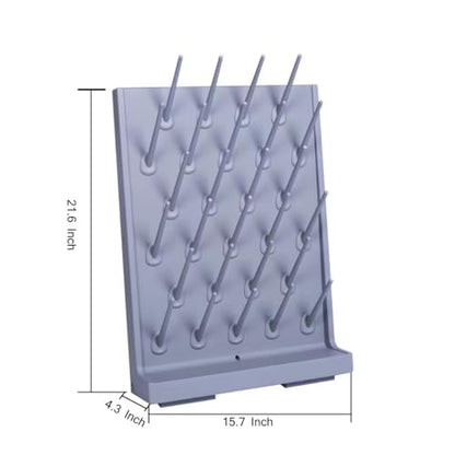 Lab Drying Rack 52 Pegboard, Grey - color: Gray, size: 52pegs