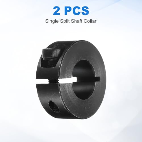 uxcell 2Pcs Single Split Shaft Collar, 16mm Bore One Piece Clamping Collar 34mm OD 13mm Thickness Black Oxide Lock Collar Clamp with Set Screws (1045 Steel) - size: 16mm x 34mm x 13mm