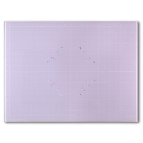 GLASSBOARD STUDIO Glass Craft Mat - Magnetic, Heat & Scratch Resistant - For Crafting, Cutting, Painting, Mixed Media Artwork - Grid Lines, Non-Slip Rubber Feet (Meadow Lilac 18"L x 24"W) - color: Meadow Lilac, size: 18"L x 24"W