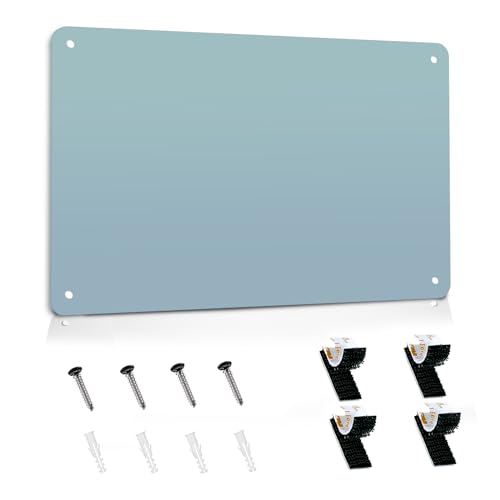 Magnetic Board 17.5" x 11.4" Magnet Bulletin Board is Suitable for displaying Notes, Photos,Magnetic Letters,Suitable for Walls, refrigerators, cabinets,etc (Blue) - color: Blue, size: 11.4" x 17.5"