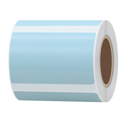 Hybsk Portable Printer Label Paper Multi-Purpose Tear Resistant Direct Thermal Labels Self-Adhesive Stickers Compatible with P50 Label Maker (Blue, 2 Rolls) - color: Blue, size: 2 Rolls