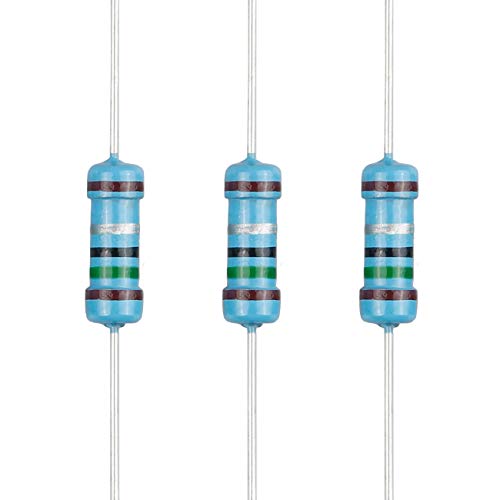 100pcs 1.5 ohm Resistor 1/2w ±1% Tolerance Metal Film Fixed Resistor - size: [E5P001] 1.5 ohm