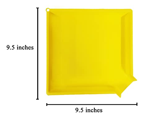 Easy Sorter Funnel Tray 9.5 x 9.5 x 1.5 inches (3-Pack) Yellow