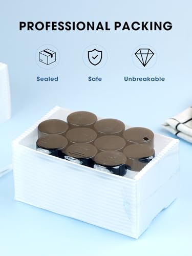 20ml Clear Small Glass Vials with Screw Caps for Essential Oil, 10 Pcs - size: 20ml-10pcs