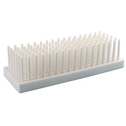 Plastic Test Tube Stand for Drying Test Tube 6x17 (White, 102-Well)