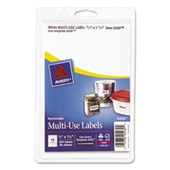 Avery Removable Self-Adhesive Multi-Use ID Labels LABEL,.75X1.5,504/PK,WHT CB028A#B1H (Pack of 20)