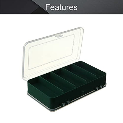 Utoolmart Tool Box,PP Compartment Storage Box,Organizer and Storage for Tools,Parts,Toys, Art,Translucent 6.3 x 1.7 inches 4 Pcs - size: G160 4pcs