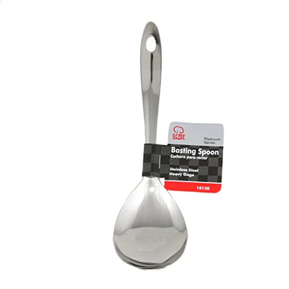 Chef Craft Select Serving Spoon, 9.5 inch, Stainless Steel - style: Serving Spoon