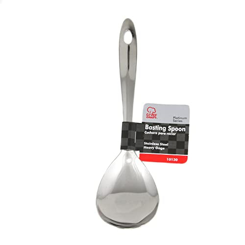 Chef Craft Select Serving Spoon, 9.5 inch, Stainless Steel - style: Serving Spoon
