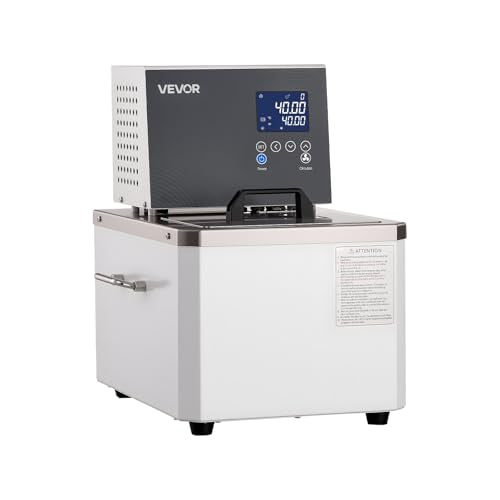 VEVOR Laboratory High-Temperature Circulating Oil Bath, Up to 100℃/212℉, 6 L Lab Constant Temperature Heating Tank, 0.05℃ High Precision, Internal and External Dual Circulation, for Laboratory - size: 100℃-6L