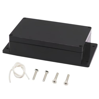 Zulkit Junction Box ABS Plastic Dustproof Waterproof IP65 Universal Electrical Boxes Project Enclosure with Fixed Ear Black 7.87 x 4.72 x 2.2 Inch (200 x 120 x 56 mm)(Pack of 1) - size: 7.87" x 4.72" x 2.2"(Pack of 1)