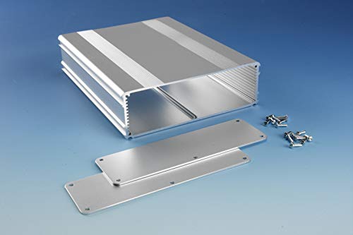 B4-220SI: Silver Anodized, Extruded Aluminum Electronic Enclosure Project Box Electronic DIY Case, size 8.66"x6.68"x2.11" / 220 x 169.8 x 53.5mm (LWH) - color: Silver, size: 220 mm