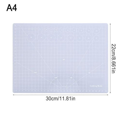 A5 Translucent Cutting Board – Self-Healing Craft Mat for Quilting, Rubber Stamp & Model Making, Non-Slip Non-Reflective Surface(M) - size: 11.8"L x 8.7"W