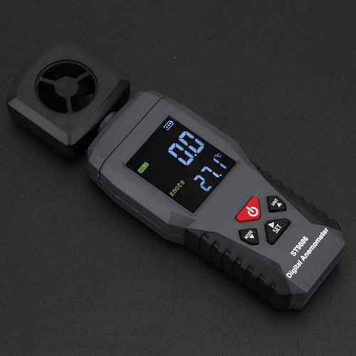 Eujgoov SMART Sensor Wind Speed Meter, Portable Digital Anemometer with LCD Display, Accurate Wind Measurement for Outdoor Activities and Weather Monitoring