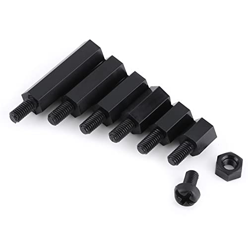 Eujgoov Nylon PCB Standoff Spacer Kit PA66 M2 M3 Male Female Threaded (M3 - size: M3 single pass-A type