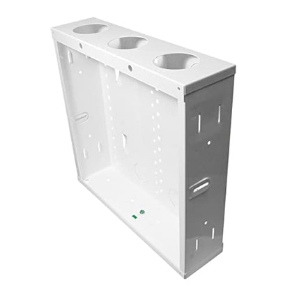 Legrand - OnQ 14 Inch Structured Wiring Enclosure with Hinged Door, Large Wire Openings & Extra Knockouts - Glossy White, EN1450 - size: 14 inch