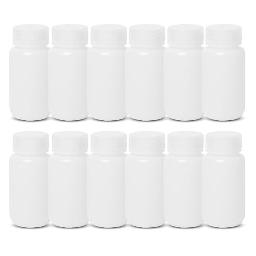 United Scientific HDPE Sample Bottles with Lids, 125ml, Wide Mouth, 12-Pack - size: 4 oz (Pack of 12)