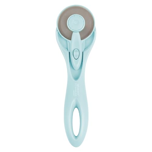 Westcott 60MM Rotary Cutter for Fabric, Titanium Bonded Handheld Fabric Trimmer, Right and Left Handed, Easy and Safe Blade Change, Arts and Crafts, Sewing and Quilting Tools - size: 60MM Rotary Cutter