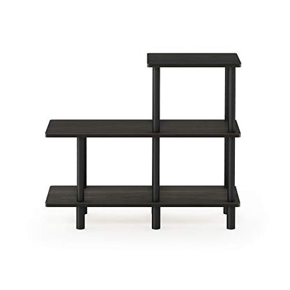 Furinno Turn-N-Tube 3-Tier Cube Ladder Shelf, Espresso/Black - color: Espresso/Black, style: 3-Tiers, Cube Ladder