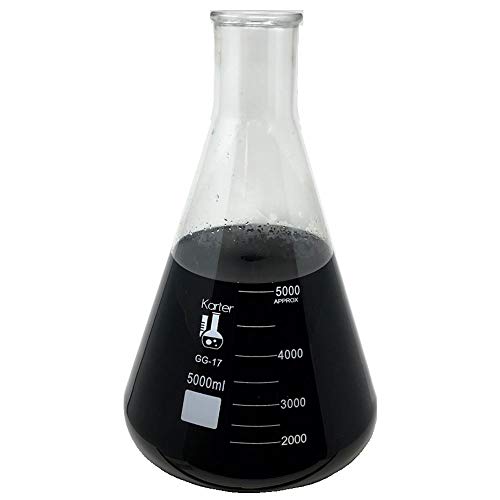 5000ml Narrow Mouth Erlenmeyer Flask, Borosilicate 3.3 Glass, Karter Scientific 213G17 (Single) - size: 5000ml, style: Pack of 1