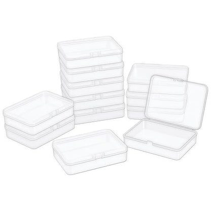 LJY 12 Clear Rectangular Plastic Boxes, 4.5 x 3.3 x 1.1 in for Watch Parts - color: Transparent, size: 4.5 x 3.3 x 1.1 inch