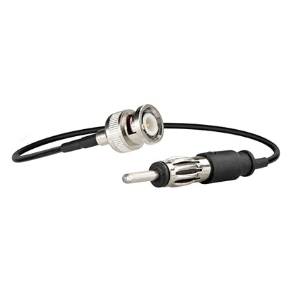 BNC Male to AM/FM Male Pigtail RG174 Cable 12 inches BNC to DIN AM/FM Male Plug Coax Cable Jumper Wire, RF Coaxial Extension Cord for Car Radio, Scanner, Antenna, SDR Receiver - size: BNC Male to AM/FM Male