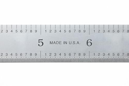 PEC Tools 24"/600mm Steel Rule, Slim & Flexible, Made in USA - color: Flexible, size: 24"/600mm
