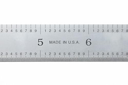 PEC Tools 24"/600mm Steel Rule, Slim & Flexible, Made in USA - color: Flexible, size: 24"/600mm