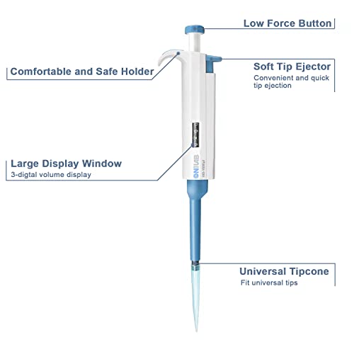 ONiLAB Lab Micropipette, Single Channel Adjustable Pipettor, 2-10ml - style: 2-10ml