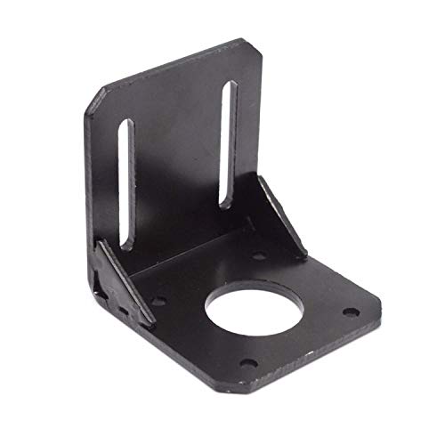 Black 57mm NEMA23 Stepper Motor Mounting Bracket, Alloy Steel L-Shape Fixed Seat, Stepper Motor Holder - size: 57mm