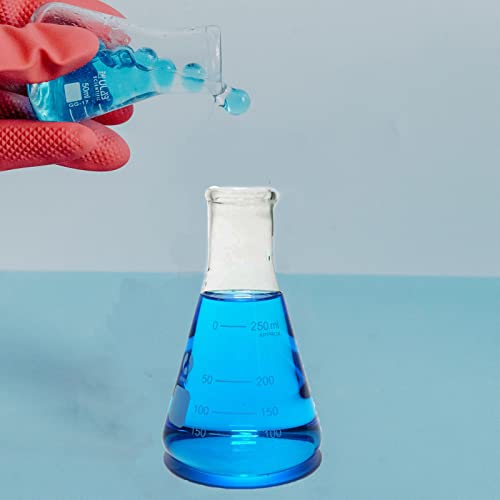 Glass Erlenmeyer Flask Set Graduated Flasks 50ml 150ml 250ml - size: 50ml+150ml+250ml