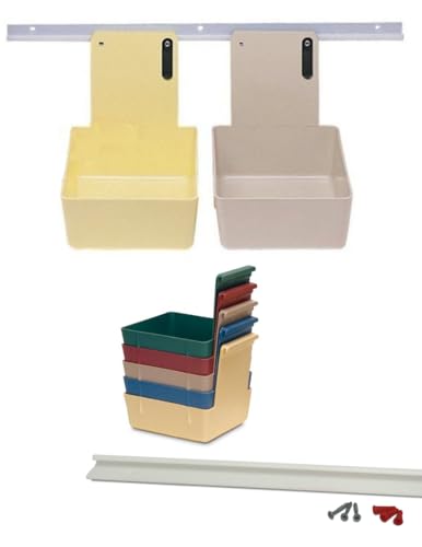 4/Pk Dental Lab Pan with Hanging Bar Strip Plastic Dental Medical Pro Lab Working Pans with Stainless Steel Clip for Notes (Teal) - color: Teal