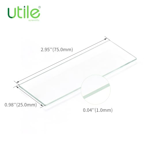 Utile 100pcs Microscope Plain Slides Kit for School,Lab,Hospital - size: Plain