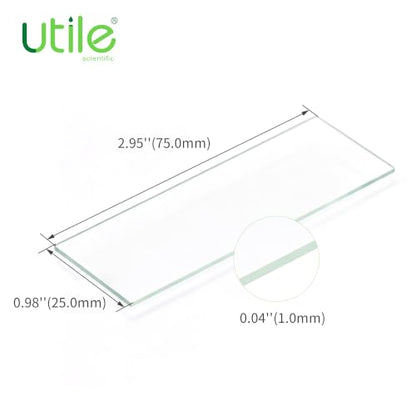 Utile 100pcs Microscope Plain Slides Kit for School,Lab,Hospital - size: Plain