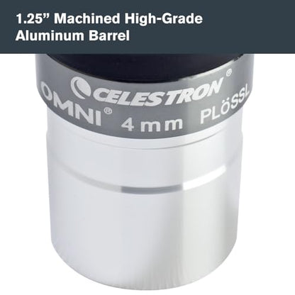 Celestron Omni 1.25" 4mm Telescope Eyepiece for High-Power Planetary Detail