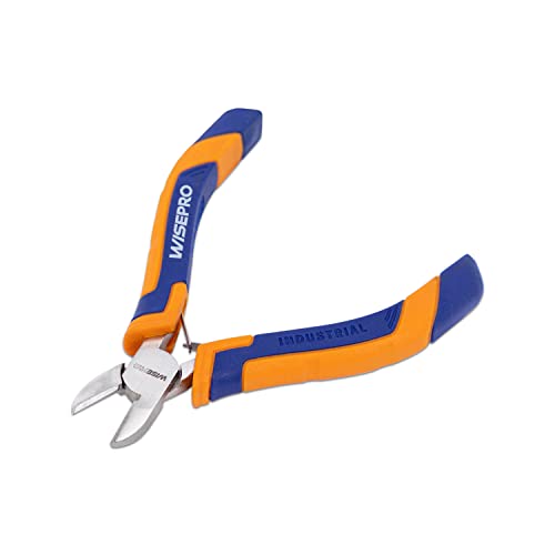 Mini Diagonal Pliers, 4.5 Inch Micro Wire Flush Cutters, Precision Side Cutting pliers with spring shrapnel loaded - style: 4.5 Inch Diagonal Pliers