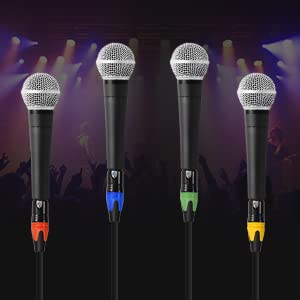 XLR Microphone Cables 25 Feet, 3Pin Male to Female Patch Cord 6 Pack - size: 6-Pack 25ft
