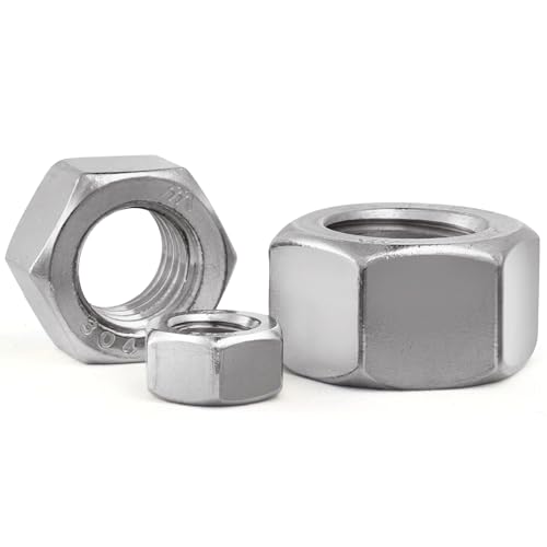 VGBUY 200pcs #8-32 Hex Nuts, 304 Stainless Steel 18-8 External Hex nut 8-32, SAE Hex Machine Screw Nuts Hardware Nuts (VG01310) - size: #8-32(200pcs)