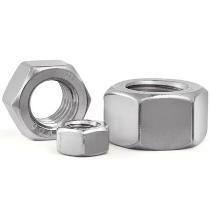 VGBUY 150pcs #10-24 Hex Nuts, 304 Stainless Steel 18-8 External Hex nut 10-24, SAE Hex Machine Screw Nuts Hardware Nuts (VG01308) - size: #10-24(150pcs)