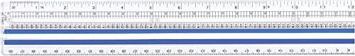 Westcott Data Processing Magnifying Ruler, 2X Magnification, 1/16-Inch & Tenths Scales, Back-to-School, School Supplies, Classroom Supplies, 12-Inch