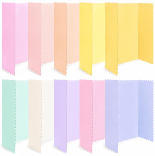 Mooliwe 36" X 48" 10 Pack Scalloped Trifold Poster Board,Macaron Colors - color: Macaron Colors, size: 36" X 48"