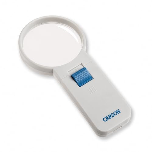 Carson Illuminated LED Lighted 4x Hand Held 3.0'' Aspheric Magnifier (SV-40)