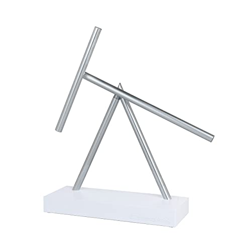 Kinetic Energy Sculpture - Desktop Toy Version (White/Silver)
