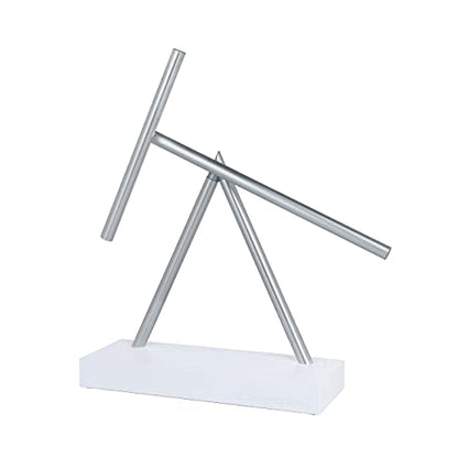 Kinetic Energy Sculpture - Desktop Toy Version (White/Silver)