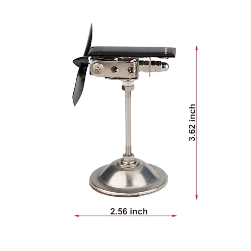 Sunnytech Solar Power Windmill Black Propeller Creative Solar Car Rotating Windmill Ornaments Dynamic Interior Decoration Science Home Office Toy for Desk Physics Toy Solar Car Decoration WJ154 - size: 2.56 in (W)* 3.62 in (H)